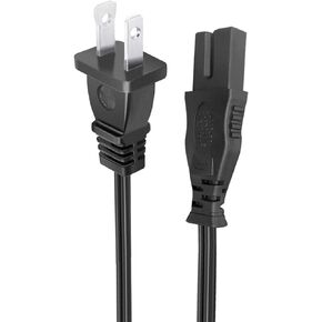 Polarized 8.2ft Power Cord for JVC Emerald EM32FL EM39FT EM55FT LT-32DM22 EM65FTR EM42FTR TV 2 Prong Power Cord Cable Replacement