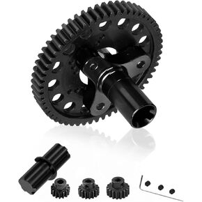 57T Slipper Upgrades Part for 1/10 Granite Senton Vorteks Big Rock 3S & Mega550,Kraton Outcast 4S, 1/8 Typhon 3S,Steel 32P 57T RC Slipper Gear w/ 3.175mm 15T 16T 17T Pinions，Black
