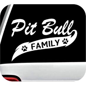 A1050 Pitbull Pit Bull Family Decal Sticker for CAR Truck SUV Van Dog Breed American Bully Puppy Salt Art