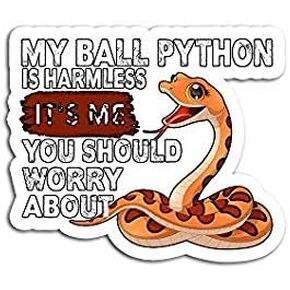 Snake Lover My Ball Python is Harmless - Sticker Graphic - Auto, Wall, Laptop, Cell, Truck Sticker for Windows, Cars, Trucks