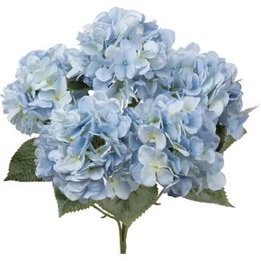 White Hydrangea Artificial Flowers Large Artificial Hydrangeas Silk Flowers for Home Decor Indoor Wedding Flowers Bouquets Faux Flowers Kitchen Centerpiece Table Decorations