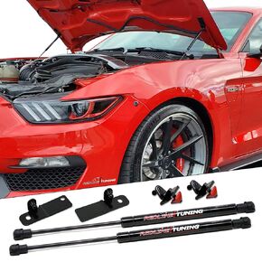 Redline Tuning 21-11030-02 Hood QuickLIFT PLUS Bolt-in Struts Compatible with Ford Mustang Shelby GT350 (All Black Components)