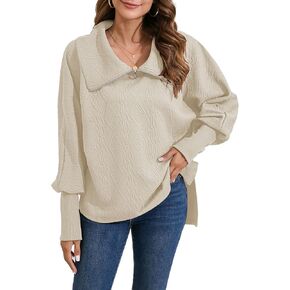 Pink Queen Womens Sweatshirts Half Zip Long Sleeve Casual Hoodies Fall Fashion Outfits 2024 Clothes