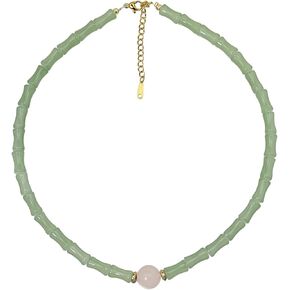Evil Eye Crystal Y2k Beaded Necklace Retro Handmade Bamboo Knot Rhinestone Beaded Choker Necklace Stainless Steel Clasp Chain for Teen Girls Woman Trendy Aesthetic Indie Jewelry-B bamboo