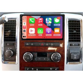 Radio Upgrade for Dodge RAM 1500 2500 3500 2009-2012,Jeep Wrangler 2008-2017 Android Stereo 10 Inch IPS Screen Built-in Wireless Carplay/Android Auto Free AHD Camera