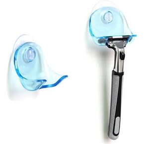 Blue Suction Cup Hooks Removable Hook Razor Holder Transparent No Trace Wall Hanger Hooks