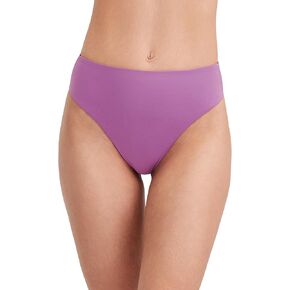 Gottex Women's Standard Au Naturel Solid Reversible Leg High Waist Swim Bottom, Purple