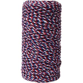 May Arts 12 Ply Baker's Twine (109 Yard Spool), Red/White/Blue 109 yd
