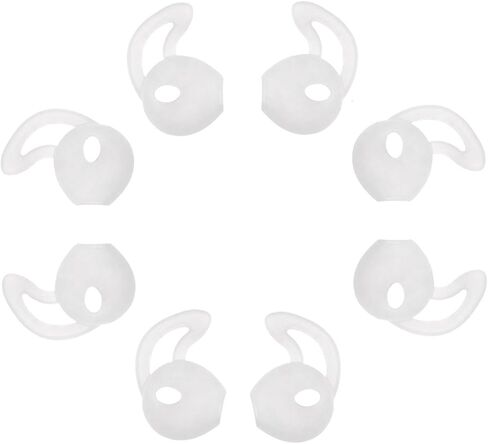 غطاء سماعات الأذن، جل أطراف الأذن لسماعات أذن Apple EarPods، جل ناعم رقيق ومريح ومضاد للانزلاق، مناسب لهاتف iPhone iPod Nano All Apple EarPods، 4 أزواج، 2 أبيض و2 أسود in Kuwait