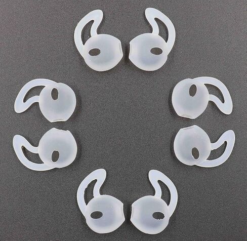 غطاء سماعات الأذن، جل أطراف الأذن لسماعات أذن Apple EarPods، جل ناعم رقيق ومريح ومضاد للانزلاق، مناسب لهاتف iPhone iPod Nano All Apple EarPods، 4 أزواج، 2 أبيض و2 أسود in Kuwait
