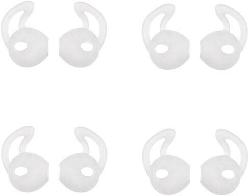 غطاء سماعات الأذن، جل أطراف الأذن لسماعات أذن Apple EarPods، جل ناعم رقيق ومريح ومضاد للانزلاق، مناسب لهاتف iPhone iPod Nano All Apple EarPods، 4 أزواج، 2 أبيض و2 أسود in Kuwait