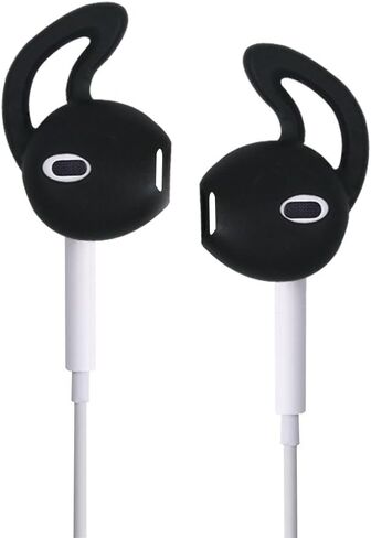 غطاء سماعات الأذن، جل أطراف الأذن لسماعات أذن Apple EarPods، جل ناعم رقيق ومريح ومضاد للانزلاق، مناسب لهاتف iPhone iPod Nano All Apple EarPods، 4 أزواج، 2 أبيض و2 أسود in Kuwait