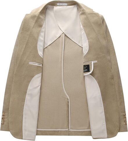 Men's Casual Corduroy Blazer Slim Fit One Button Jacket Fashion Sport Coat in Saudi Arabia