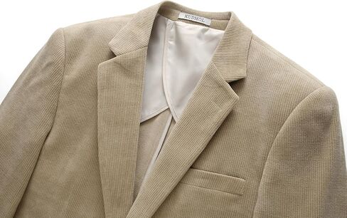 Men's Casual Corduroy Blazer Slim Fit One Button Jacket Fashion Sport Coat in Saudi Arabia