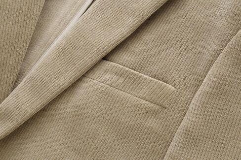 Men's Casual Corduroy Blazer Slim Fit One Button Jacket Fashion Sport Coat in Saudi Arabia