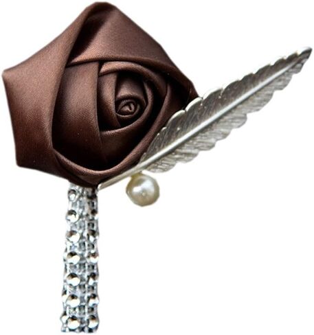 Boutonniere Bridegroom Groom Men's Boutonniere Boutineer with Pin for Wedding, Prom, Homecoming Light Blue Pack of 4 in Saudi Arabia