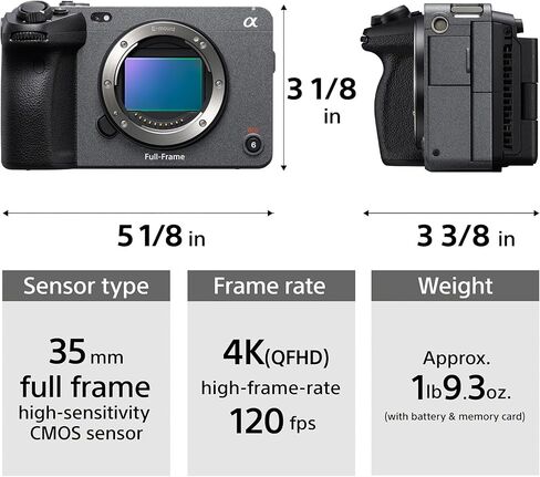 كاميرا Sony Alpha FX3 Cinema Line كاملة الإطار (الجسم فقط) مع حزمة DJI RS 4 in Kuwait