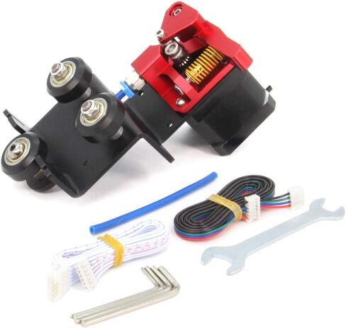 Upgrade Direct Dual Gear Extruder Support Plate with Pulley with Stepper Motor Easy Print Flexible Filament for Creality Ender3, CR10 3D Printer (Support Plate Kit with Motor) in Saudi Arabia
