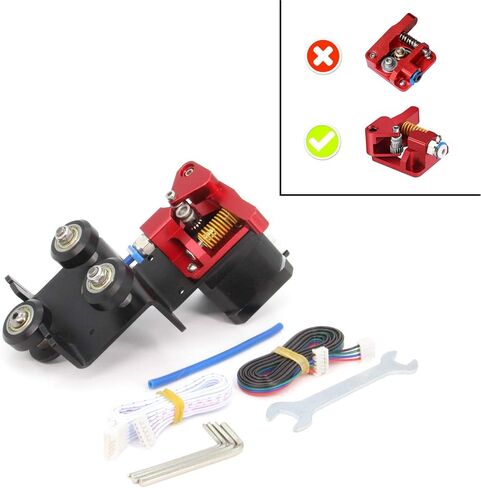 Upgrade Direct Dual Gear Extruder Support Plate with Pulley with Stepper Motor Easy Print Flexible Filament for Creality Ender3, CR10 3D Printer (Support Plate Kit with Motor) in Saudi Arabia