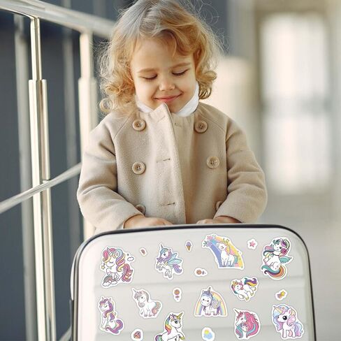 51 Pcs Cute Unicorn Rainbow Stickers for Kids Glow in The Dark, Waterproof Sticker for Water Bottle, Vinyl Laptop Decals for Teens Girls Boys, Students Classroom Prizes Sticker Pack in Kuwait