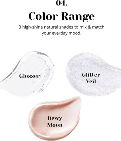 Glint Liquid Gel Highlighter (Glosser, 0.1oz) - Multi-Use Face & Body Gloss for Smooth Glow, Long-Lasting Illuminator Balm for Healthy Radiance. Korean Makeup. Eyes, Cheeks, Nose, Lips. in Saudi Arabia