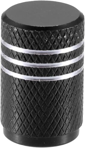 X AUTOHAUX 8pcs Black Car Round Tire Valve Stem Cap with Rubber Seal, Aluminum Alloy Wheel Rims Dust Proof Covers, for Car Truck Bike Tyre Caps, Univers in Saudi Arabia