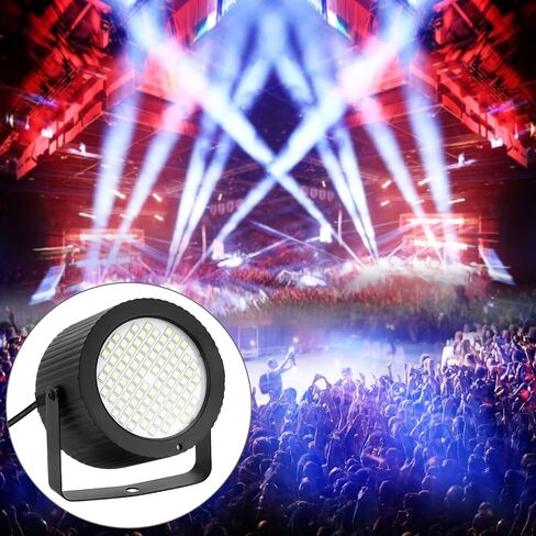 QWORK مصباح LED فائق السطوع مع تفعيل الصوت والتحكم اليدوي، تصميم مدمج ومتين للهالوين والحفلات وديكورات العطلات، يتضمن دعامة تثبيت in Saudi Arabia