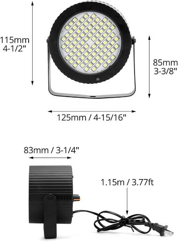 QWORK مصباح LED فائق السطوع مع تفعيل الصوت والتحكم اليدوي، تصميم مدمج ومتين للهالوين والحفلات وديكورات العطلات، يتضمن دعامة تثبيت in Saudi Arabia
