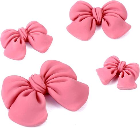 LEFV 32 Pack Bowknot Slime Charms Resin Flatback Beads Jewelry Accessories for DIY Craft Making Ornament Scrapbooking, Mixed Assorted Colors and Sizes (Mixed Color) in Kuwait