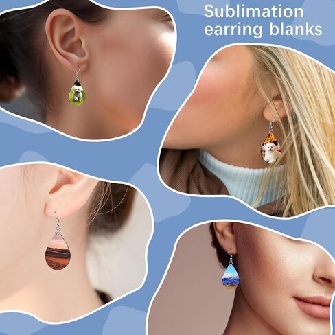 210 Pcs Sublimation Earring Blanks Round Bulk Double Sides 70pcs MDF Sublimation Blank Products with 70 Hooks and 70 Jump Rings Heat Transfer Sublimation Blanks Earring for Printing DIY Craft in Saudi Arabia