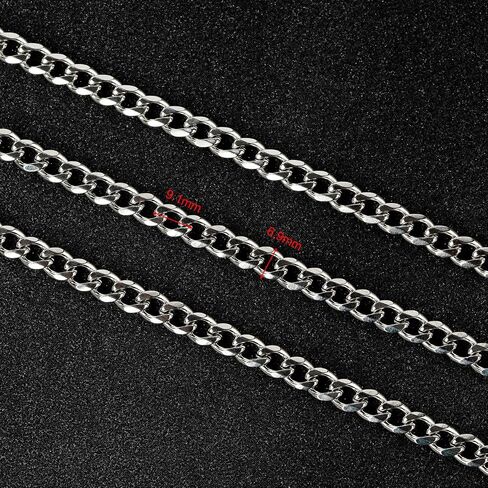 UMAOKANG 5 Meters Gold Plated Cuban Chains Bulk Stainless Steel Chains for Jewelry Making Men and Women Necklace Bracelet DIY Jewelry Chain Spool in Kuwait