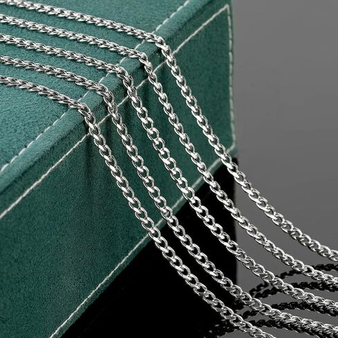 UMAOKANG 5 Meters Gold Plated Cuban Chains Bulk Stainless Steel Chains for Jewelry Making Men and Women Necklace Bracelet DIY Jewelry Chain Spool in Kuwait