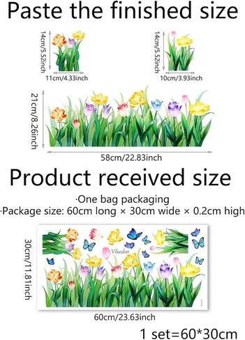 ملصقات نافذة على شكل زهرة، ملصقات نافذة صيفية للنوافذ الزجاجية، قابلة لإعادة الاستخدام، ملصقات نافذة على شكل فراشة توليب زنبركية ملونة قابلة للإزالة مزدوجة الجانب، شارات نافذة زهرية ثابتة لمستلزمات ديكور المنزل in Kuwait