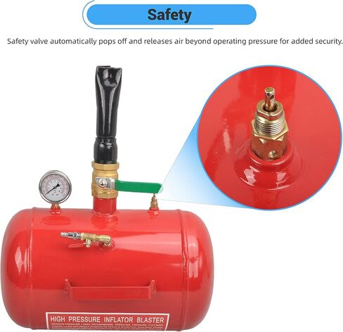 5 Gallon Air Tire Bead Seater 110 PSI Blaster Tool Seating Tire Inflator with Gauge by GESEXI - Car Truck ATV Tire Inflator Tank,Black in Saudi Arabia