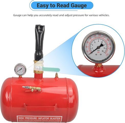 5 Gallon Air Tire Bead Seater 110 PSI Blaster Tool Seating Tire Inflator with Gauge by GESEXI - Car Truck ATV Tire Inflator Tank,Black in Saudi Arabia