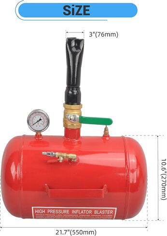 5 Gallon Air Tire Bead Seater 110 PSI Blaster Tool Seating Tire Inflator with Gauge by GESEXI - Car Truck ATV Tire Inflator Tank,Black in Saudi Arabia