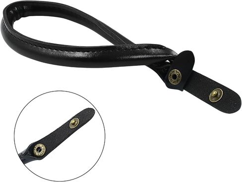 Hitefu 2PCS Leather Purse Handles Replacement 0.6" Wide 15.7" PU Leather Straps with Button for DIY Clutch Tote Bag Wallet Handbag Making Repairing (Brown) in Saudi Arabia