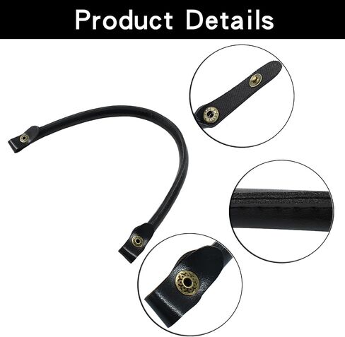 Hitefu 2PCS Leather Purse Handles Replacement 0.6" Wide 15.7" PU Leather Straps with Button for DIY Clutch Tote Bag Wallet Handbag Making Repairing (Brown) in Saudi Arabia