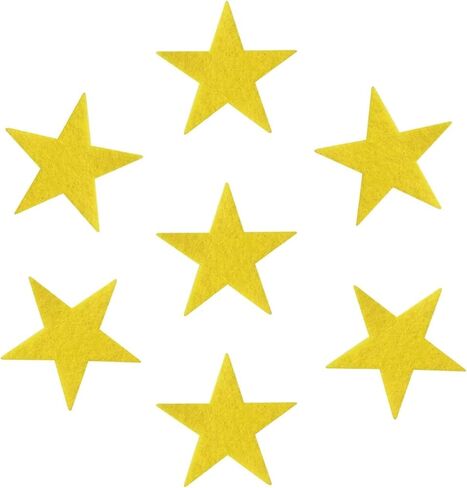 tBesme 100 PCS Adhesive Felt Star,1.5 inch White Self-Adhesive Felt Sticker for Party DIY Craft Projects,Sewing Handcraft Finishing(White) in Kuwait