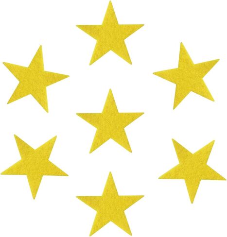 tBesme 100 PCS Adhesive Felt Star,1.5 inch White Self-Adhesive Felt Sticker for Party DIY Craft Projects,Sewing Handcraft Finishing(White) in Kuwait