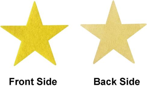 tBesme 100 PCS Adhesive Felt Star,1.5 inch White Self-Adhesive Felt Sticker for Party DIY Craft Projects,Sewing Handcraft Finishing(White) in Kuwait