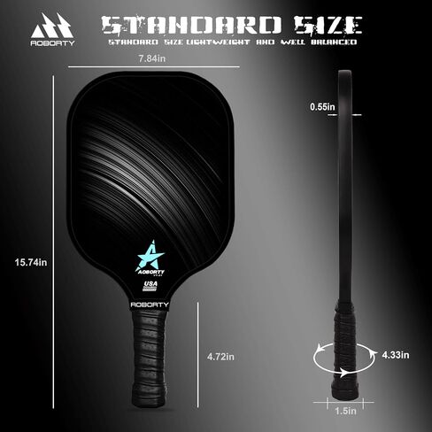 Carbon Fiber Pickleball Paddle - Tournament Edition- USAPA Polypropylene Honeycomb Paddle - World Champion Surface Technology Options Pickleball Racket with Bag & Cushion Comfort Grip in Saudi Arabia