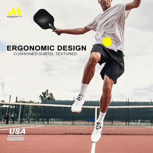 Carbon Fiber Pickleball Paddle - Tournament Edition- USAPA Polypropylene Honeycomb Paddle - World Champion Surface Technology Options Pickleball Racket with Bag & Cushion Comfort Grip in Saudi Arabia