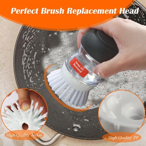Dish Brush Refill Head Compatible with OXO Good Grips Soap Dispensing Palm Brush, 4 Pack Palm Brush Refills, Dish Scrub Brush Head Replacement, Scrubber Brush Replace Head for Home Kitchen in Saudi Arabia