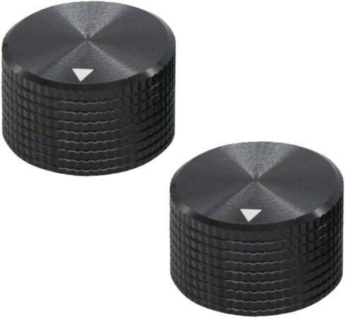 25 مللي متر × 15 مللي متر أسود الألومنيوم الروتاري التحكم الإلكتروني الجهد مقبض مكبر للصوت مقبض 2 قطعة in Kuwait