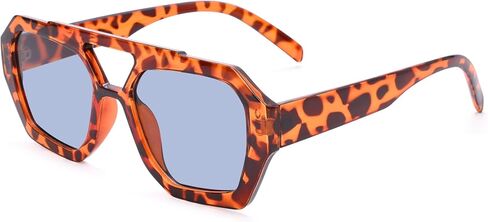 نظارات شمسية Pro Acme Retro Square Aviator، نظارات شمسية عصرية ذات ظل مزدوج وجسر مزدوج in Kuwait