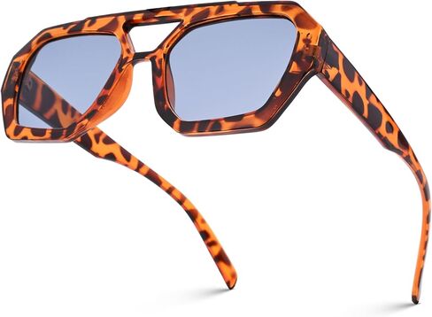 نظارات شمسية Pro Acme Retro Square Aviator، نظارات شمسية عصرية ذات ظل مزدوج وجسر مزدوج in Kuwait