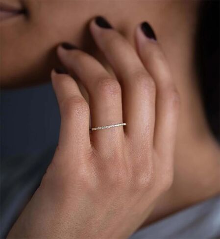 iF YOU Gold Rings for Women Non Tarnish - Dainty 14K Gold Plated Stackable Cubic Zirconia Knuckle Ring Set, Statement Promise Wedding Bands Engagement Rings Size 6 7 8 9 10 in Kuwait