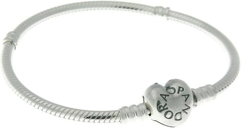 PANDORA 590719 Sterling Silver Heart Clasp Bracelet, Gift Box Included in Saudi Arabia