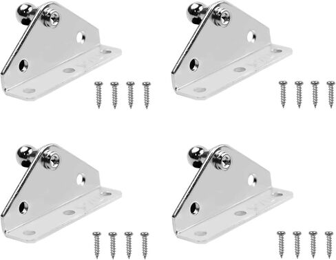10MM Gas Spring Mounting Lift Strut Bracket Ball Stud Mounting Bracket for Lift Support Prop, Pack of 4 (Black) in Saudi Arabia